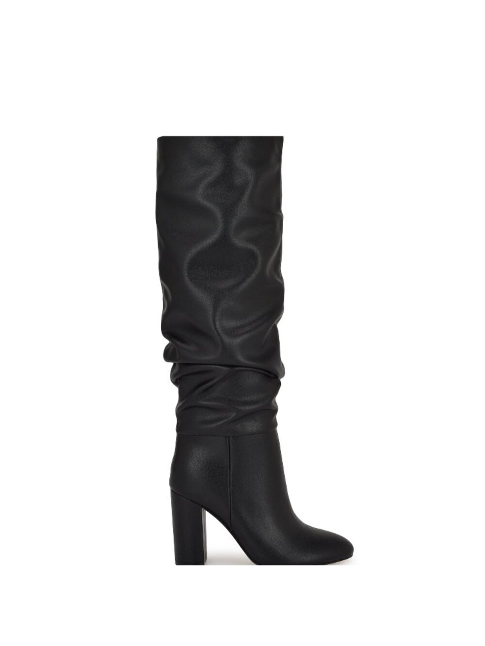Nine West Womens Magnett Block Heel Slouchy Knee High Boots Black Size 7.5M NWB